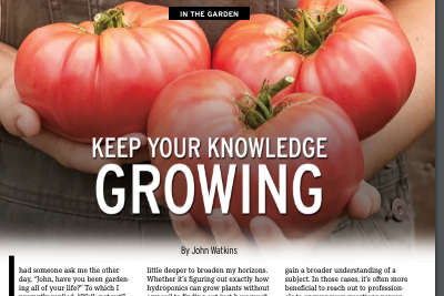 IN THE GARDEN: Keep Your Knowledge GROWING