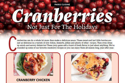 PARIS CUISINE: Cranberries - Not Just for the Holidays